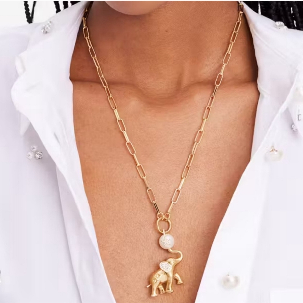 Kate Spade Winter Carnival Statement Elephant Pendant